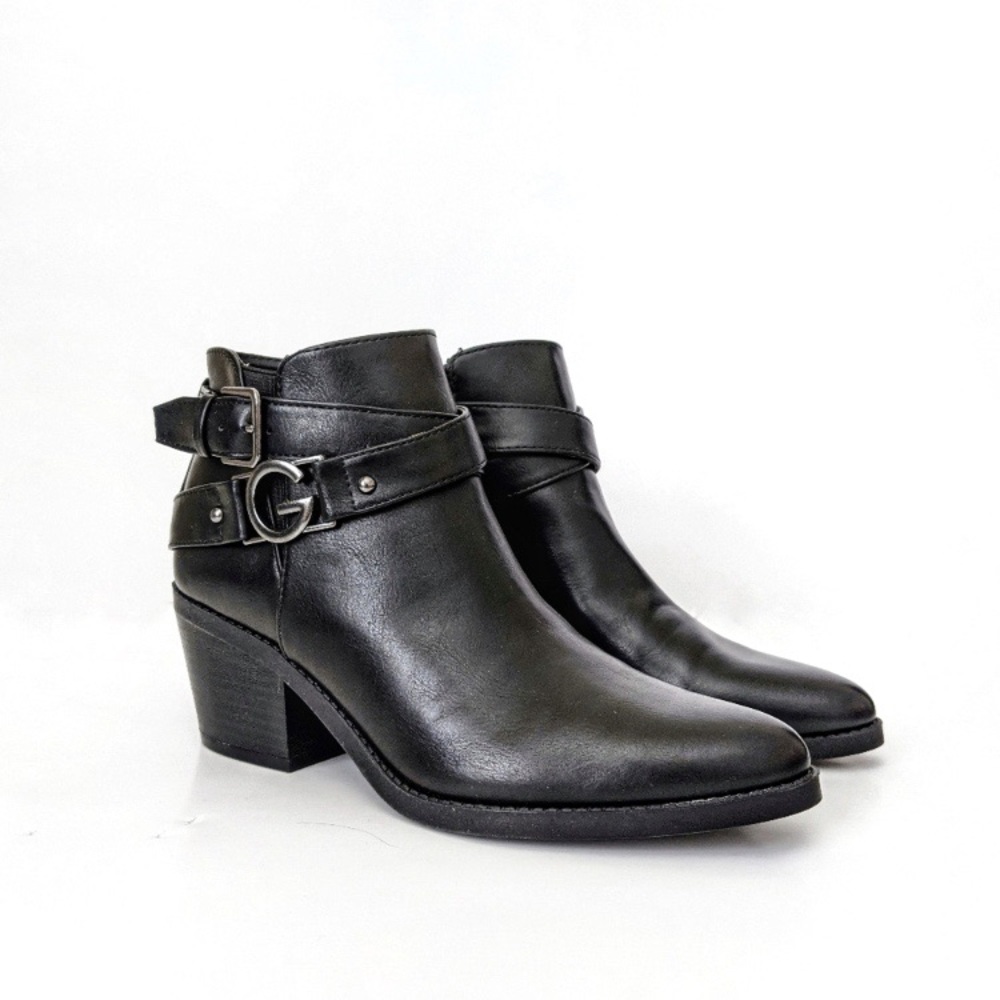 G by Guess Dustyn Black Western Ankle Boots